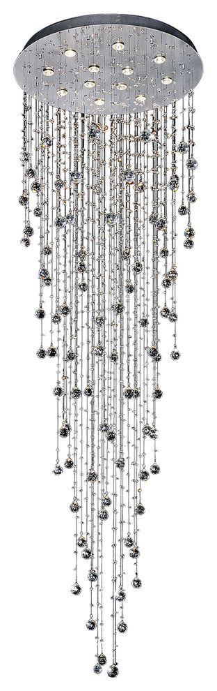 Rain Drop 12 Light Flush Mount With Chrome Finish