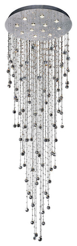 Rain Drop 12 Light Flush Mount With Chrome Finish