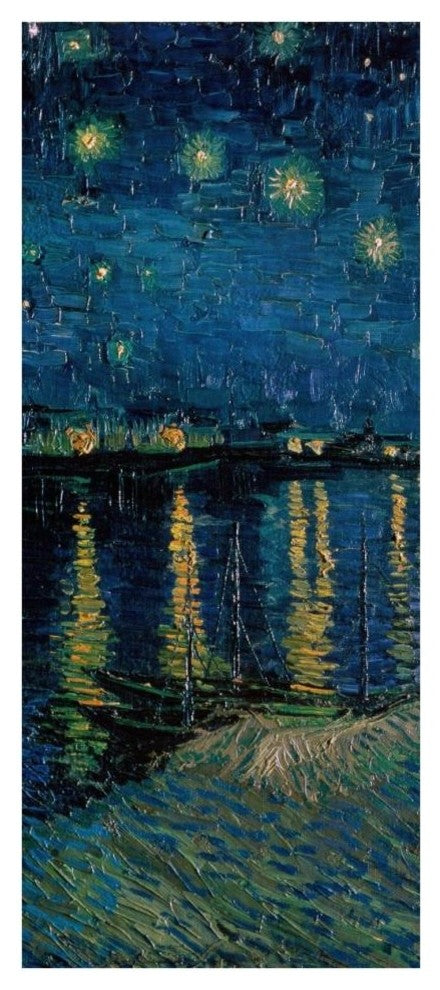 "Starlight Over the Rhone (center)" Print by Vincent van Gogh, 17"x38"