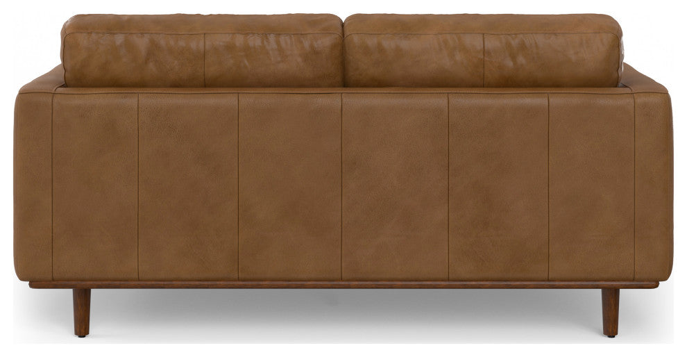 Morrison 72" Sofa and Ottoman Set, Caramel Brown, 72"