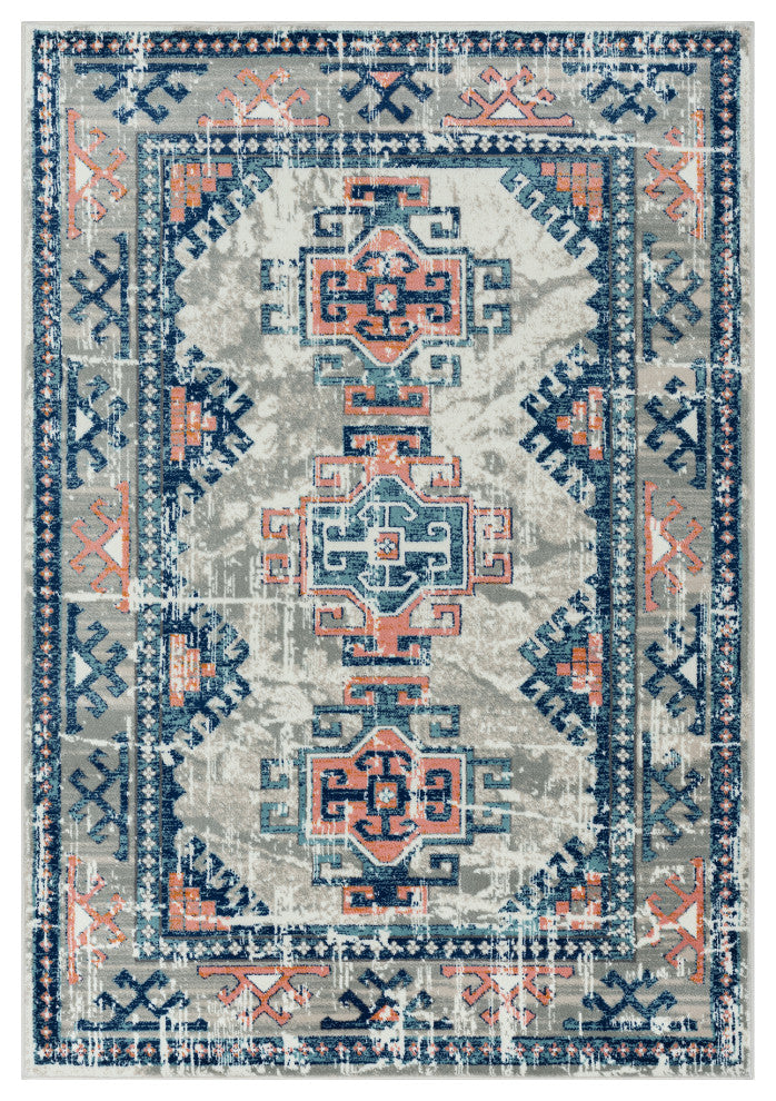 Abani Porto Collection PRT210A Tribal Grey Area Rug