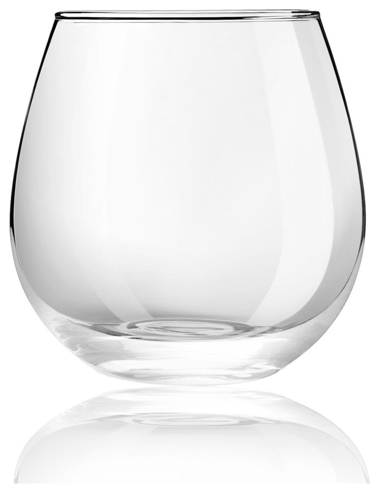Spirits Stemless Crystal Wine Glasses 15 oz, Set of 4
