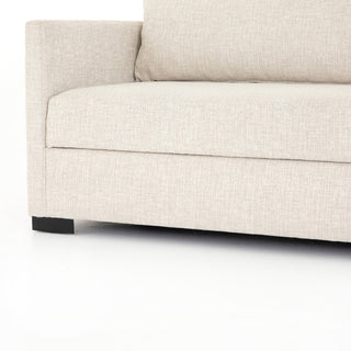 Wickham Sofa Bed, 86.5" Alameda Snow, Ebony, Ronan Linen, Queen