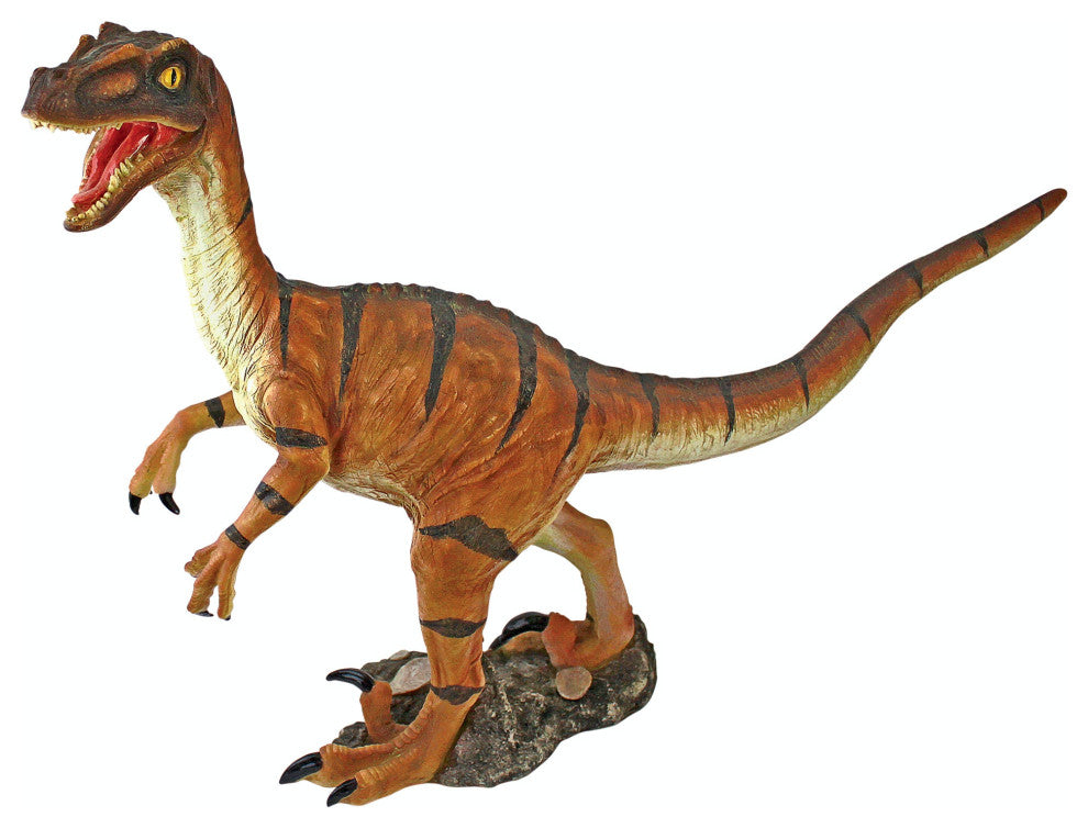 Velociraptor Scaled Dinosaur Statue