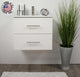 Napa 30" Modern Floating Bathroom Vanity With Round Handles Cabinet Only, White