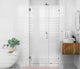 78"x44.25" Frameless Shower Door Wall Hinge, Brushed Nickel