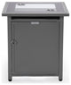 LeisureMod Walbrooke Square Fire Pit Table and Tank Holder, Gray