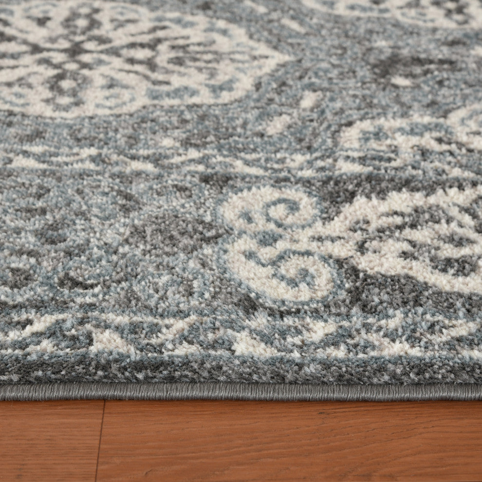 Alessana Banbury Bordered Area Rug, Blue, 5'1"x7'6"