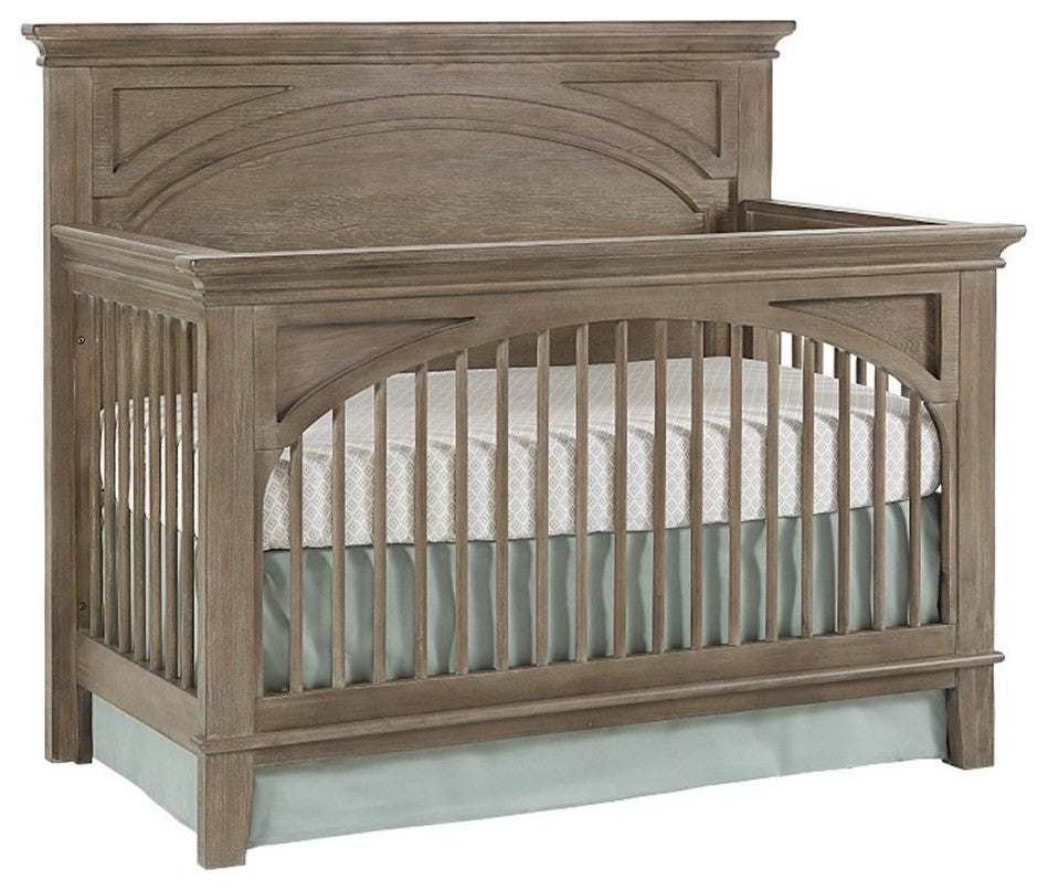 Westwood Design Leland Traditional Wood Convertible Crib in Sandwash Gray