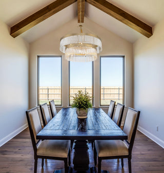 Crystorama Lighting Group EMO-5408 Emory 9 Light 32"W Crystal - Black Forged