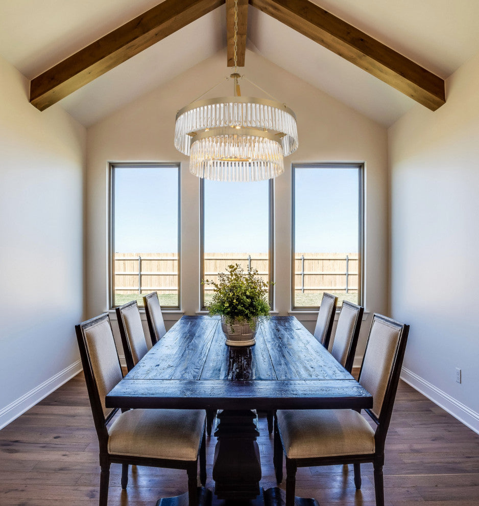 Crystorama Lighting Group EMO-5408 Emory 9 Light 32"W Crystal - Black Forged