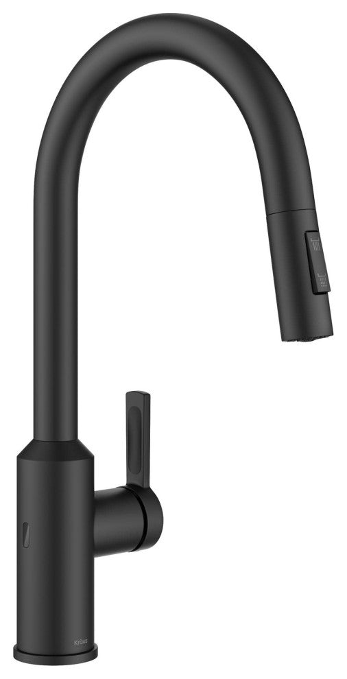 Kraus KSF-2830 Oletto Touchless Sensor Pull-Down Single Handle - Matte Black