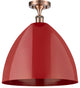 Innovations 516-1C-AC-MBD-16-RD 1 Light Semi-Flush Mount, Antique Copper