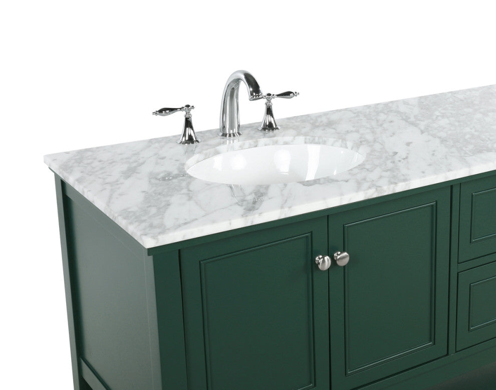 Home Living 72" Double Bathroom Vanity, Green