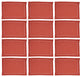 Hemstitched Border Design Table Mats (Set of 12),Terracotta, 14"x20"