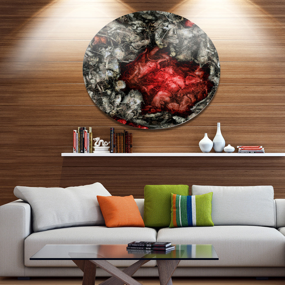Abstract Floral Texture Background, Abstract Disc Metal Wall Art, 38"