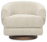 Chassia Upholstered Fabric Swivel Accent Chair