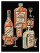 "Whiskey, Wine & Gin" Digital Paper Print by Vintage Booze Labels, 14"x18"