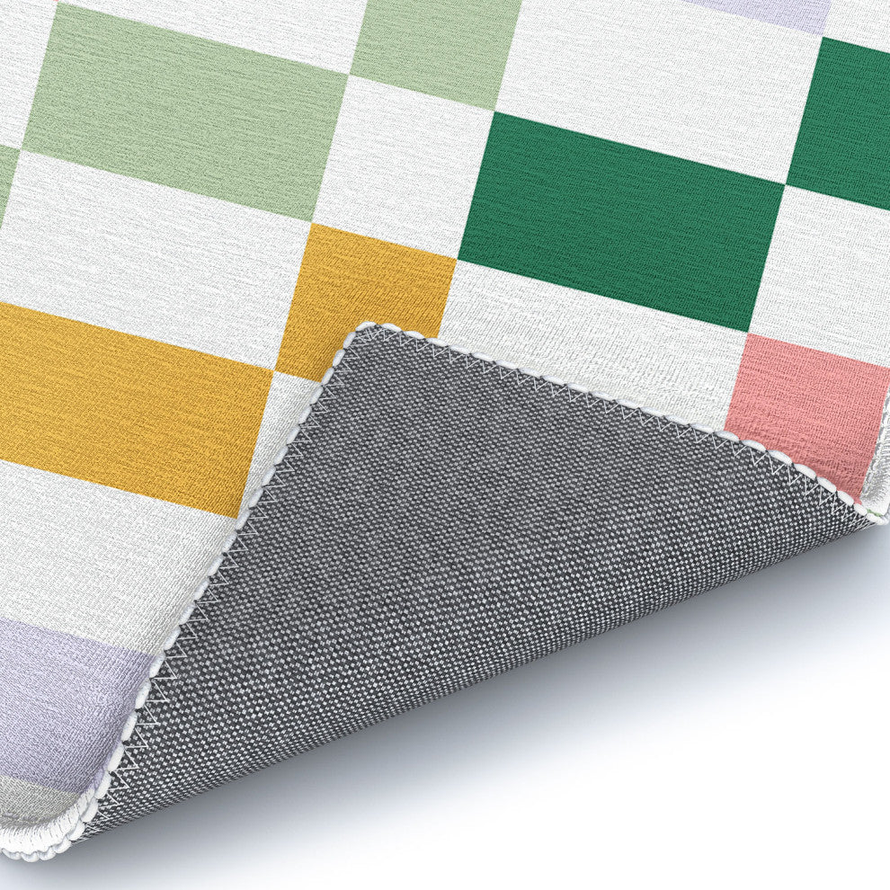 Ninola Design Nostalgic Squares Summer Area Rug, 5'x7'