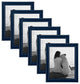 Kieva Solid Wood Picture Frame Set, Black 4x6, Distressed Navy Blue, 8x10
