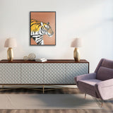 Orange, Black, and White, 36 x 50