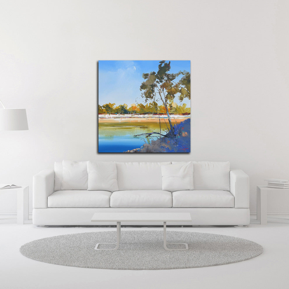 River Bank by Craig Trewin Penny, Print on Canvas, 24"x24"