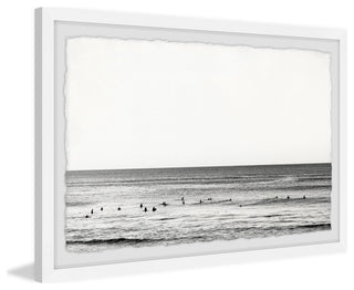 "Jumping Into the Waves" Framed Painting Print, 12x8