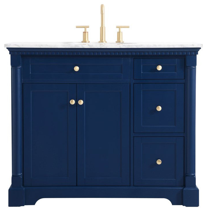 Home Living 42" Single Bathroom Vanity, Blue