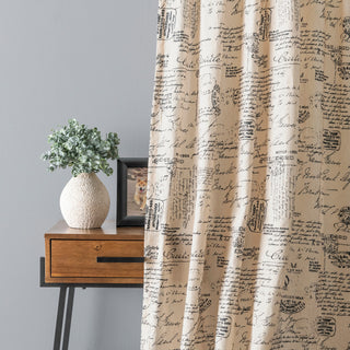 Script Crushed Taffeta Tailored Panel, Black, 48" X 63"