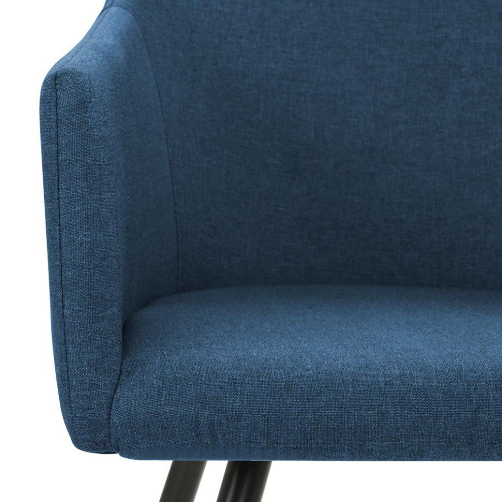 vidaXL Dining Chairs 6 pcs Blue Fabric