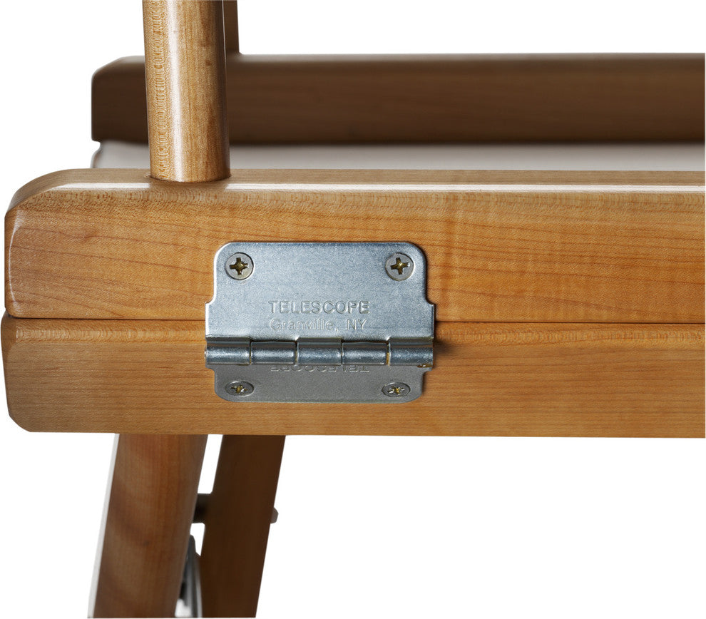 World Famous Balcony Height Director Chair, Walnut Stain Finish, Gray