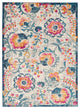5' X 7' Ivory Floral Dhurrie Area Rug