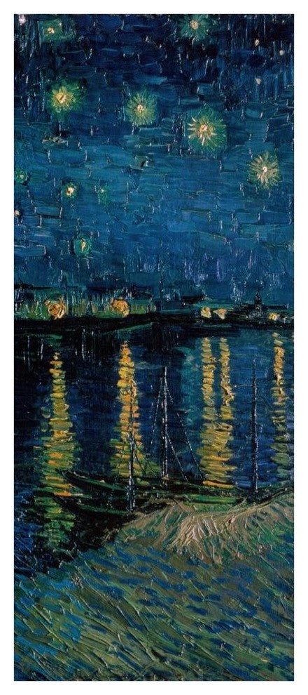 "Starlight Over the Rhone (center)" Print by Vincent van Gogh, 19"x42"
