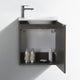 Valencia Wall Hung Bathroom Vanity, Gray Oak, 20"