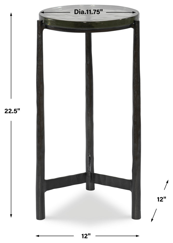 Uttermost 25308 Eternity Iron/Glass Accent Table