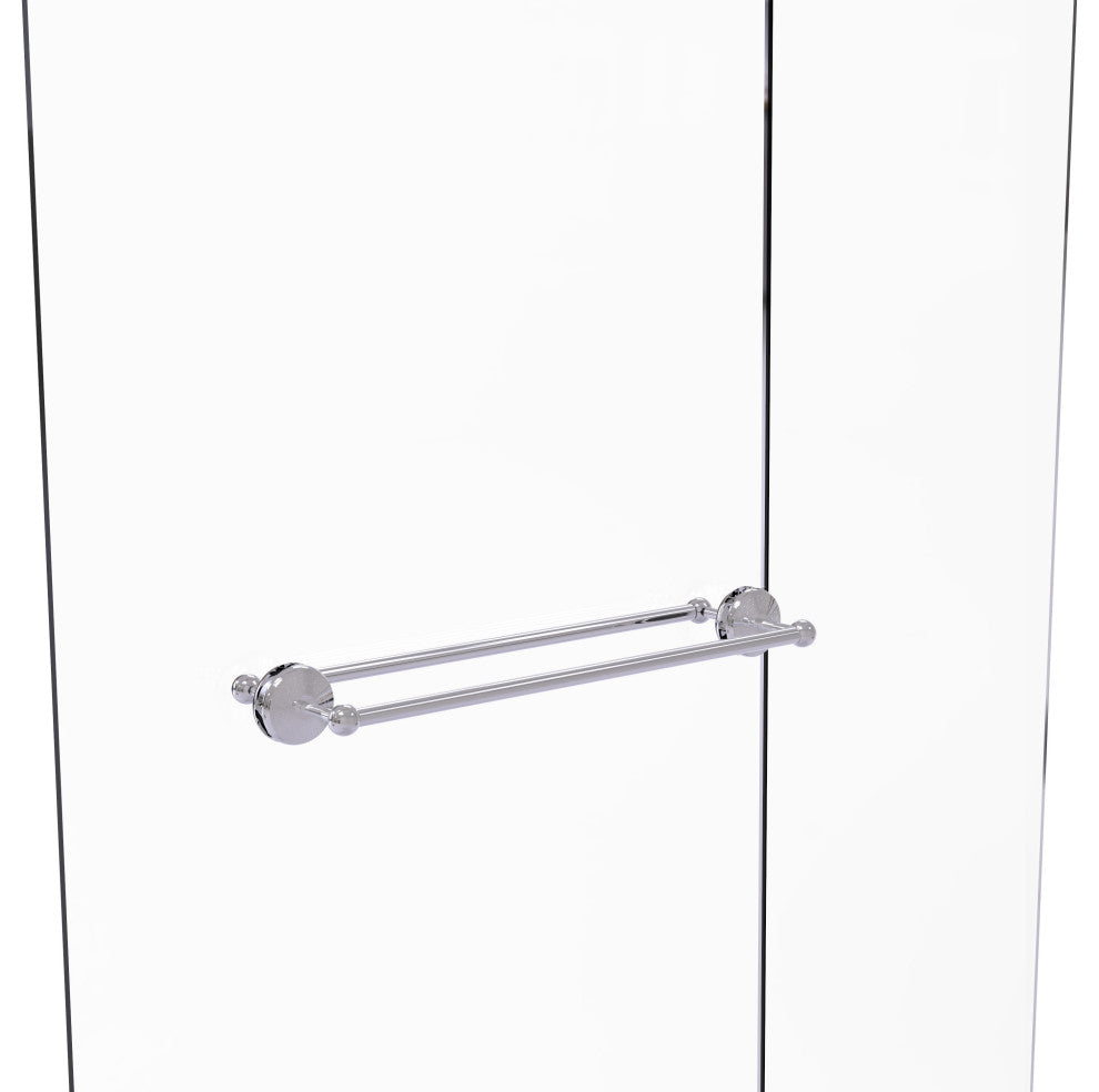 Monte Carlo 24" Back to Back Shower Door Towel Bar, Polished Chrome