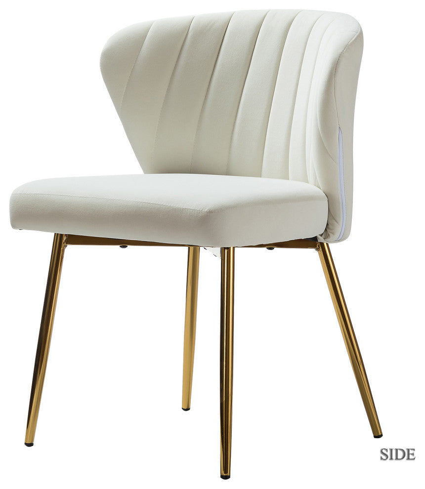 Milia Dining Chair Set of 4, Ivory