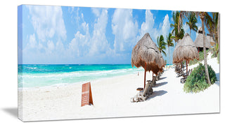 "Caribbean Beach Panorama" Canvas Print