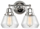 Innovations 623-2W-PC-G172 2-Light Bath Vanity Light, Polished Chrome