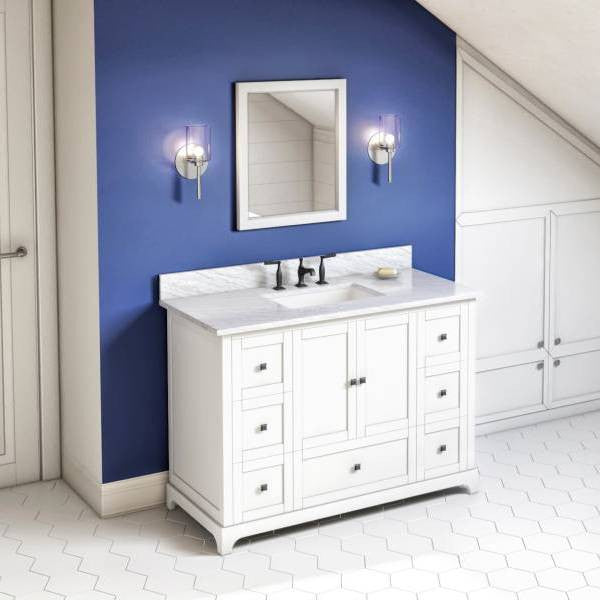 Jeffrey Alexander Addington Contemporary 48" White Single Sink Vanity