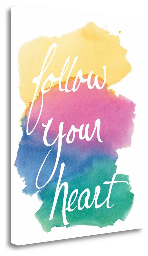 "Colorburst II Heart" By Mike Schick, Giclee Print on Gallery Wrap Canvas