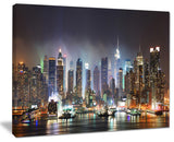 "New York Times Square in Blue Light" Canvas Print40"x30"
