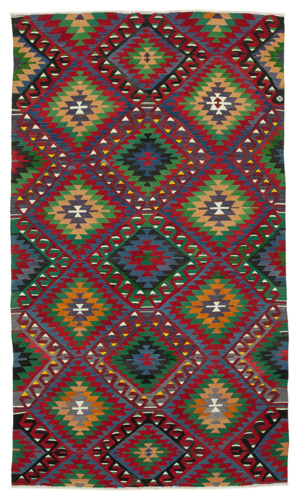 Rug N Carpet - Handwoven Turkish 5' 9'' x 10' 2'' Vintage Kilim Rug