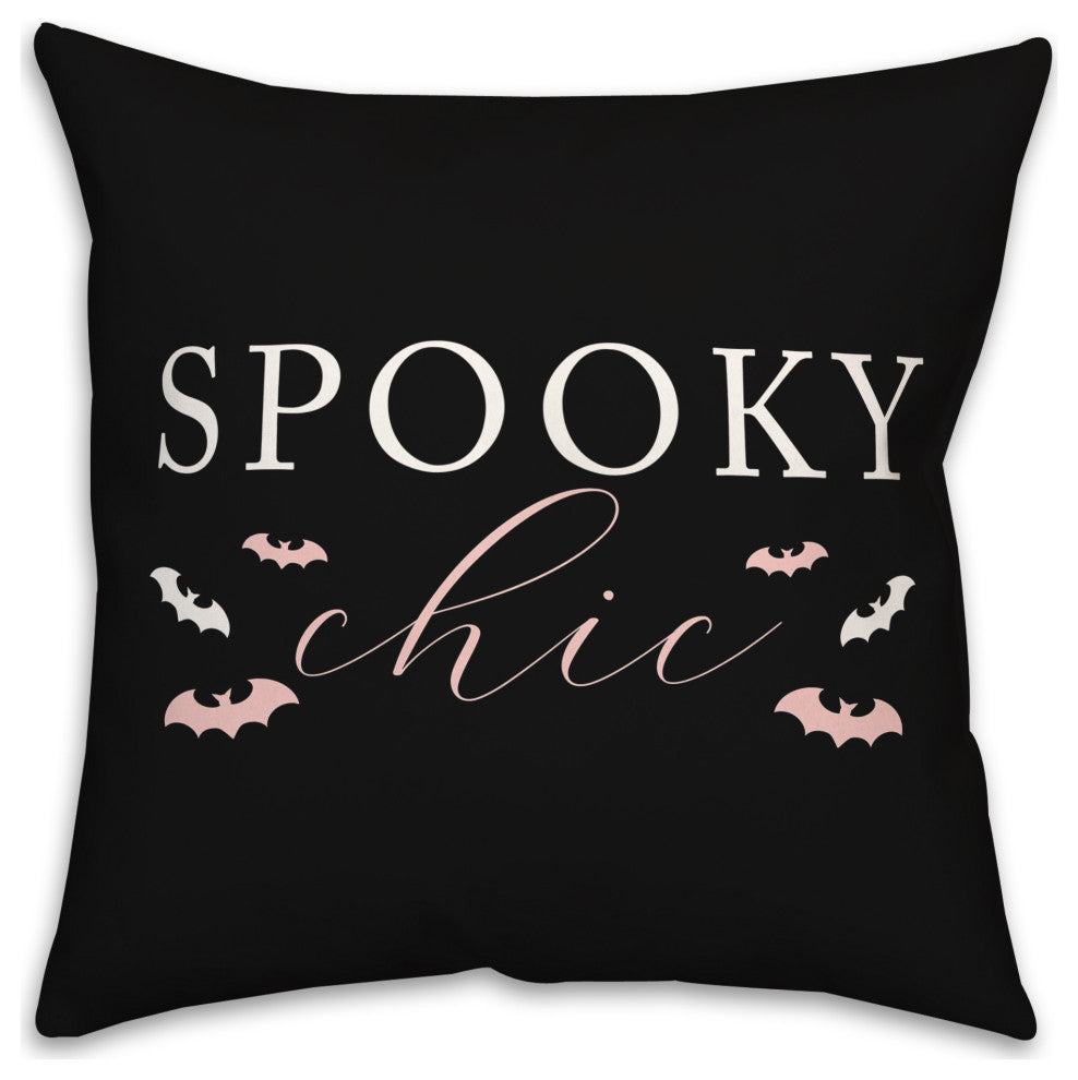 Spooky Chic 18x18 Throw Pillow