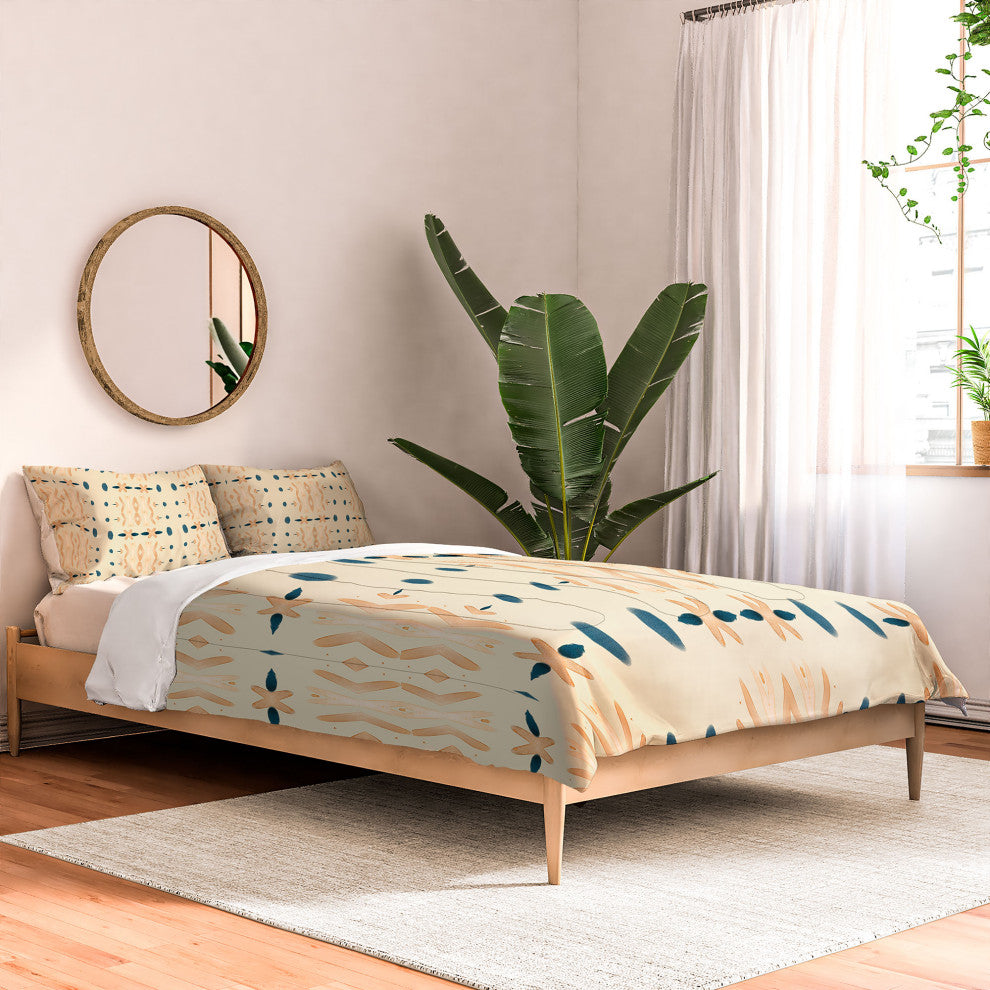Deny Designs Sheila Wenzel-Ganny Mud Cloth Neutral Comforter, Queen