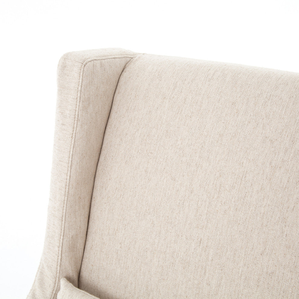 Swivel Wing Chair, Jette Linen