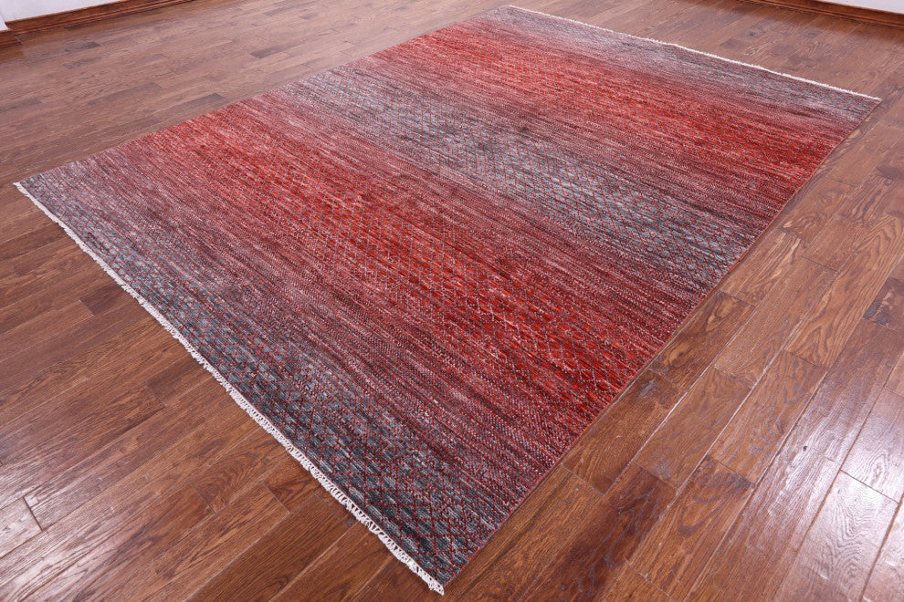 8' 1" X 10' 7" Handmade Savannah Grass Wool Rug - Q13233