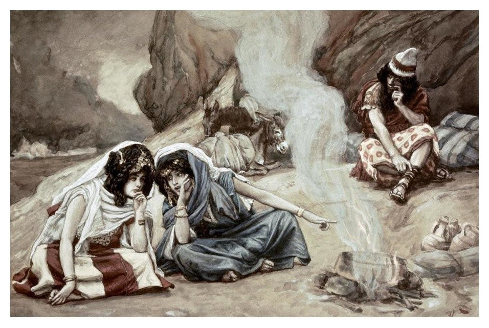 "Daughters of Lot" Digital Paper Print by James Tissot, 24"x16"