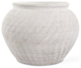 Uttermost 18103 Floreana 9" Tall Ceramic Vase - White