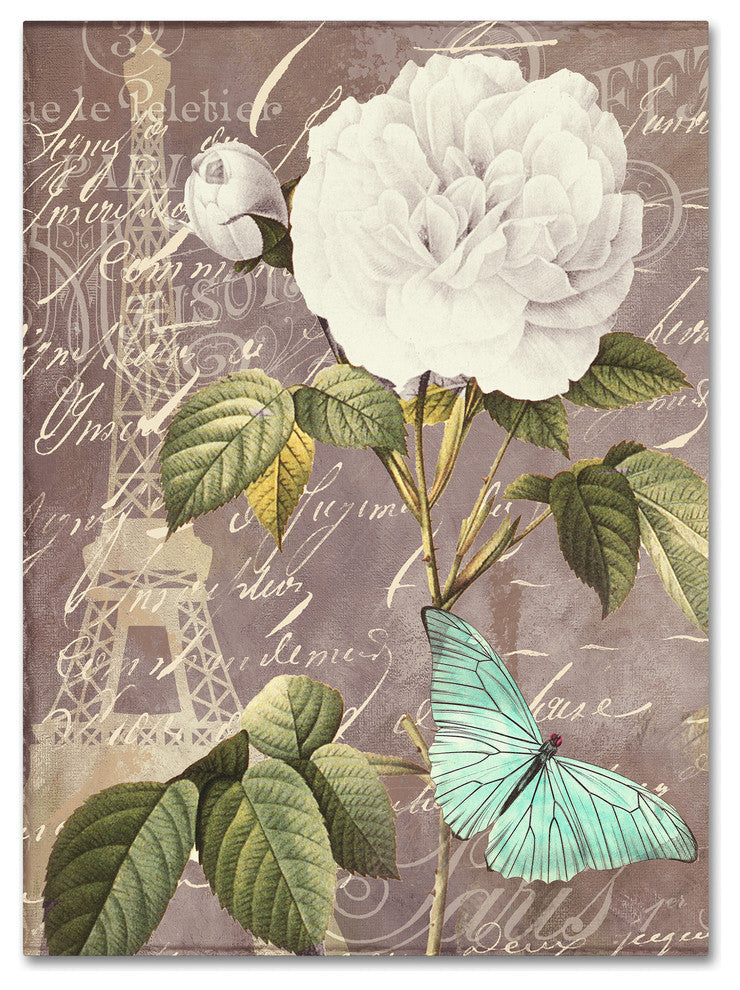 Color Bakery 'White Rose' Canvas Art, 24x32